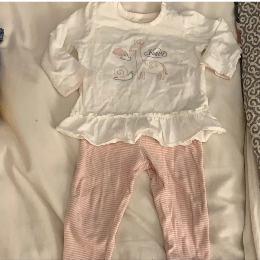 Carter's White and Pink Kids Matching Set